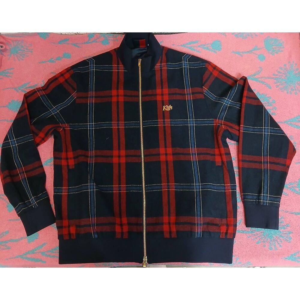 Kith bergdorf Goodman mens medium red blue Lewis track jacket